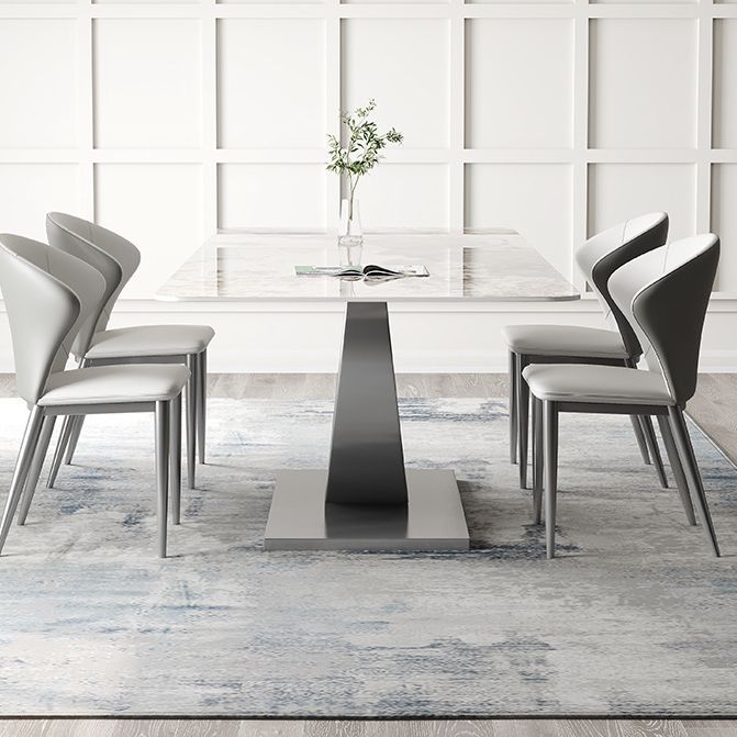 1/3/4/5/7/8 Pieces Dining Chairs Set  Dining Table Set with Sintered Stone Top