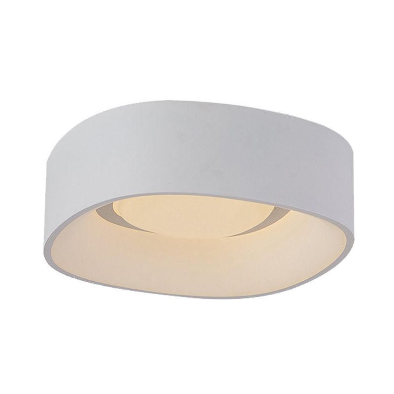 Eenvoudige LED -spoelbevestiging plafondlicht wit vierkante spoeling licht met metalen tint, 19 "/23" w