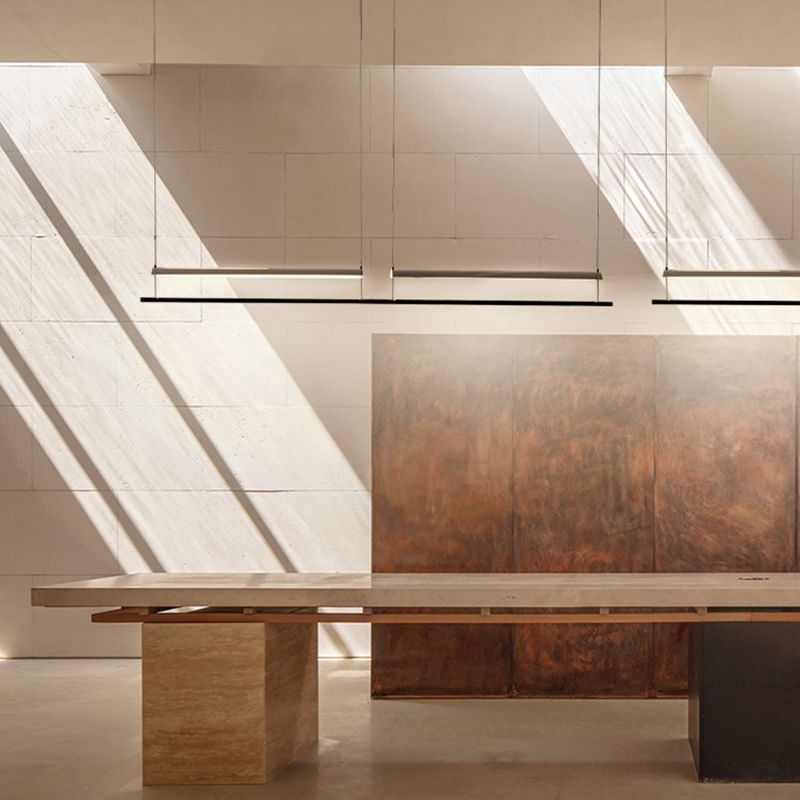 Luminaire à île blanc métal