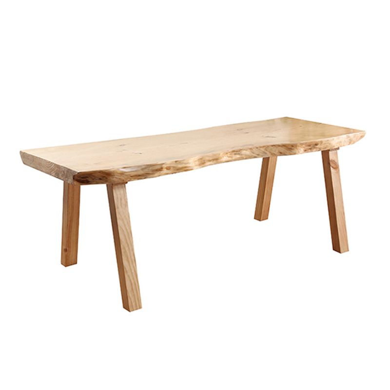 Rectangle Wooden Dining Table for Restaurant Modern Pine Table in Nature with 4 Legs