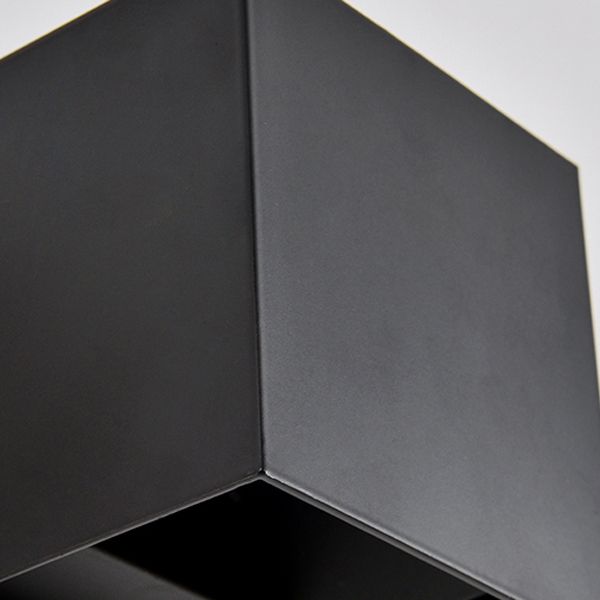 Square Shape 2 Lights Metal Wall Lighting Modern Style Wall Mount Lighting