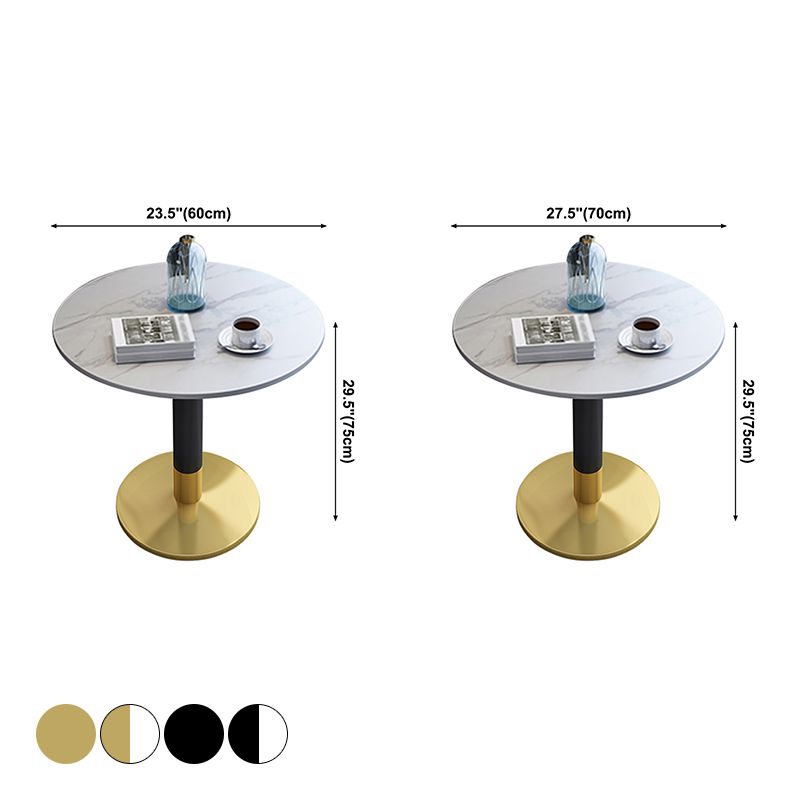 Modern Round Dining Table Sintered Stone Dining Table with Tulip Base for Dining Room