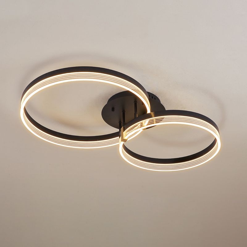Modern Ceiling Lamp Circle LED Flush Mount Light Fixture for Bedroom