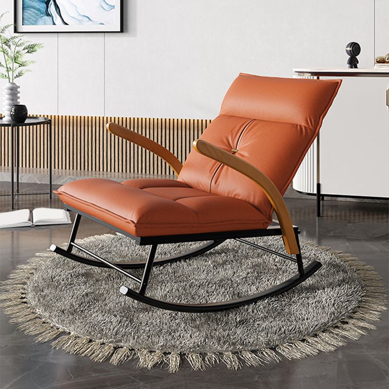 Faux Leather Chair 26.7" L x 37.4" W x 37.4" H Arms Included Chair for Bedroom