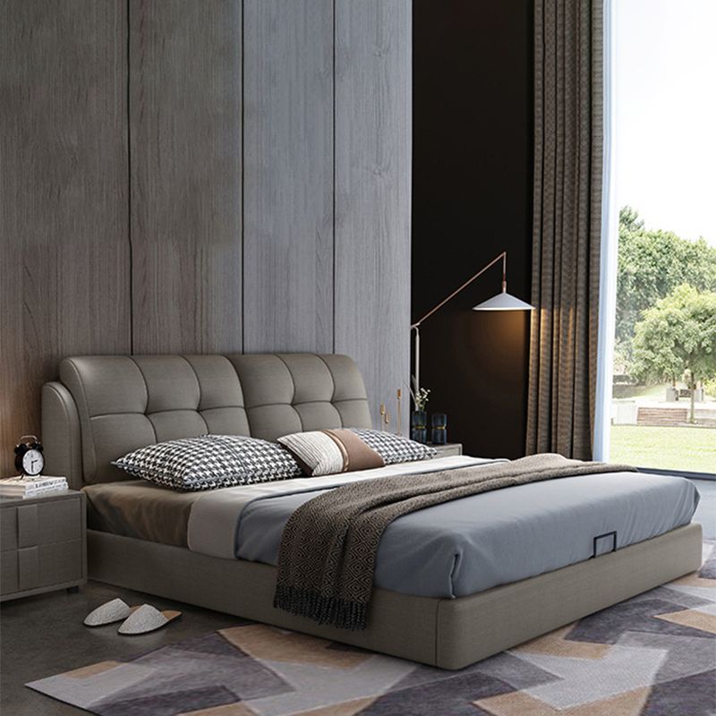 Contemporary Pine Wood Storage with Headboard Lift Up Storage Rectangular Bed Frame