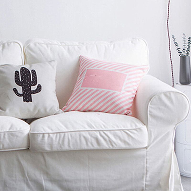 Contemporary White Cushions Standard Rolled Arm 2-seater Sofa