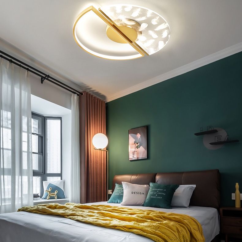 Monte de lavado LED lacado circular en modernos estilo acrílico de estilo acrílico de estilo conciso para sala de estar