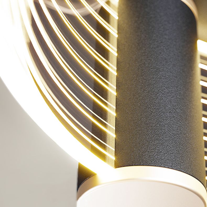 1-Circulo de luz moderno de luz de descarga de luz LED techo de metal LED montado para la sala de estar