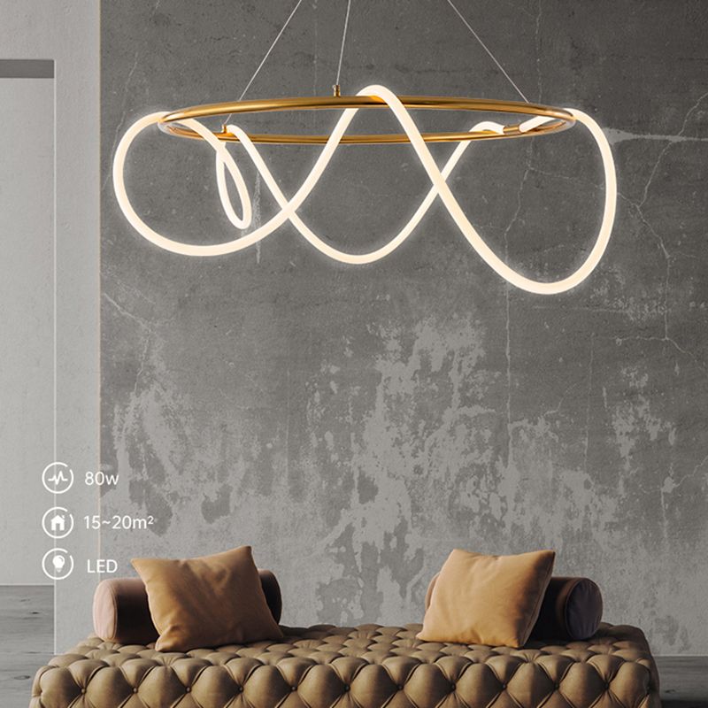 Modern Nordic Light Luxury Simple Style LED Pendant Chandelier Light for Dining Room