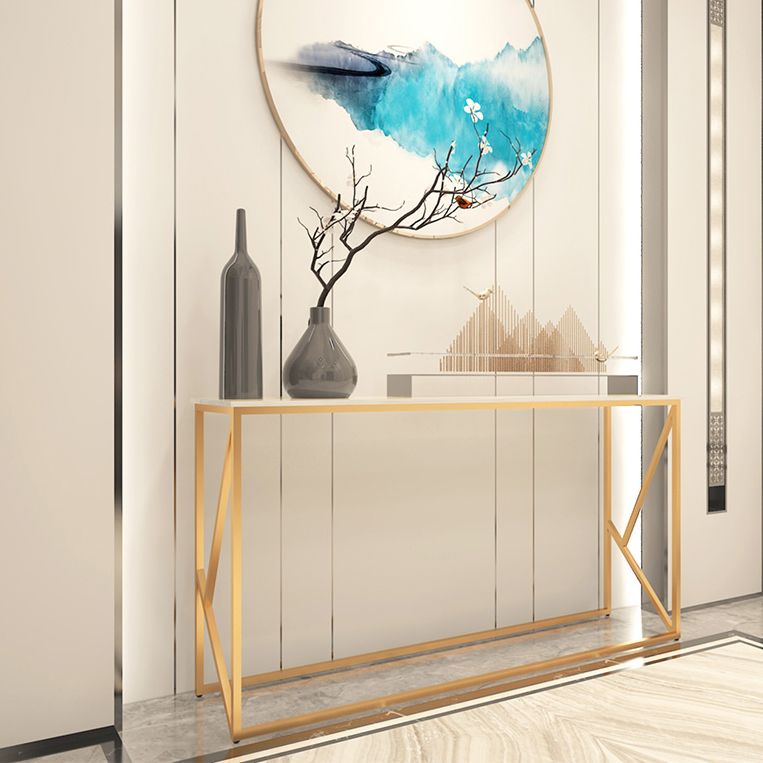 33.46" Tall 1-shelf Console Table Stain Resistant Accent Table for Hall