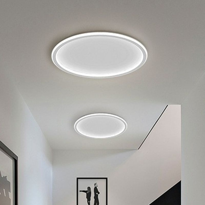 Extra dunne slaapkamer LED-inbouw aluminium moderne inbouwplafondlamp in wit