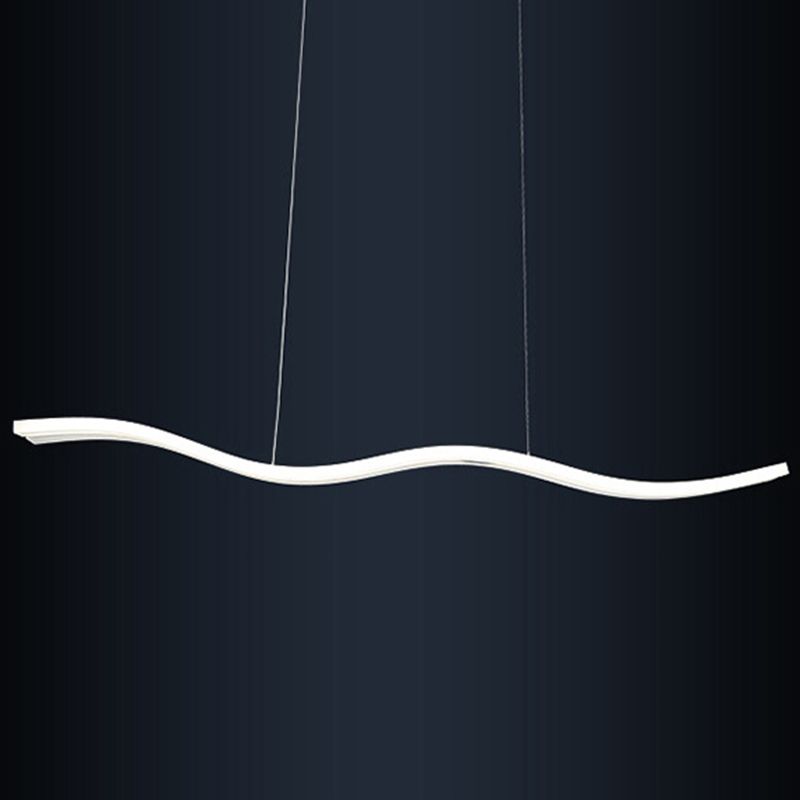 Moderne einfache Stilwellenlampe LED Hanging Light für Esszimmer