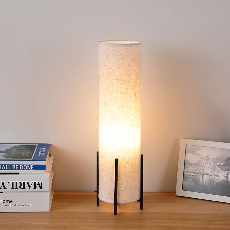 Tipulaire Fabille Tissu de nuit Light Minimalisme 1 Livre de lecture beige légère lampe