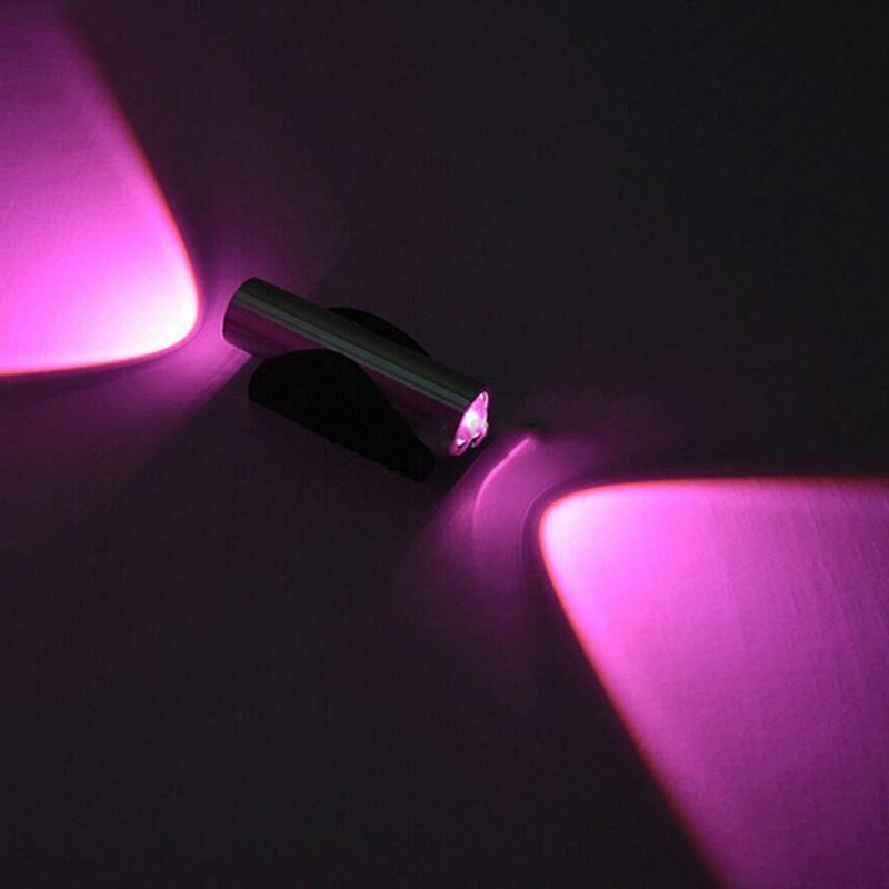 2 Lights Cylinder Wall Mounted Lamps Modern Style Metal Wall Sconces in Silver