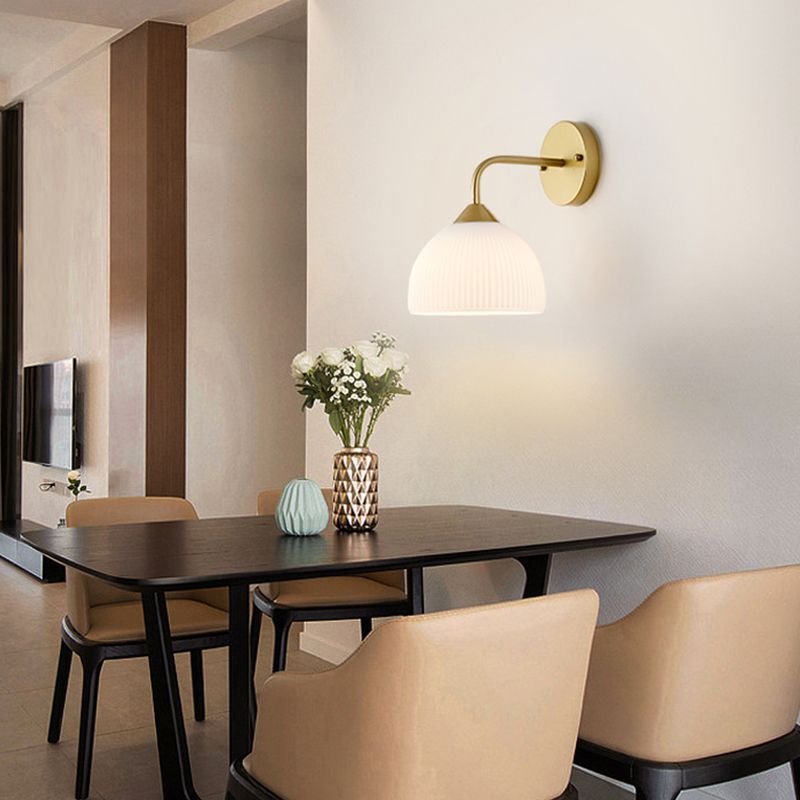 Postmodern Glass Wall Light Fixture Minimalist Wall Light Sconce for Bedroom