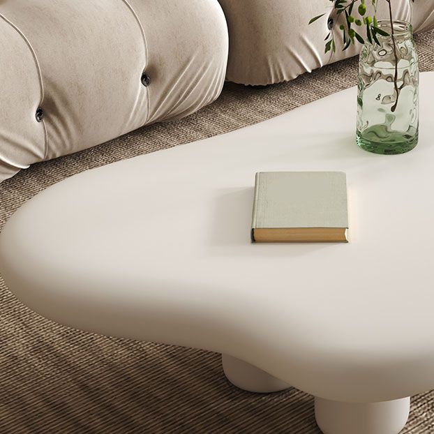 4 Legs Geometric Coffee Table Contemporary Manufactured Wood Cocktail Table
