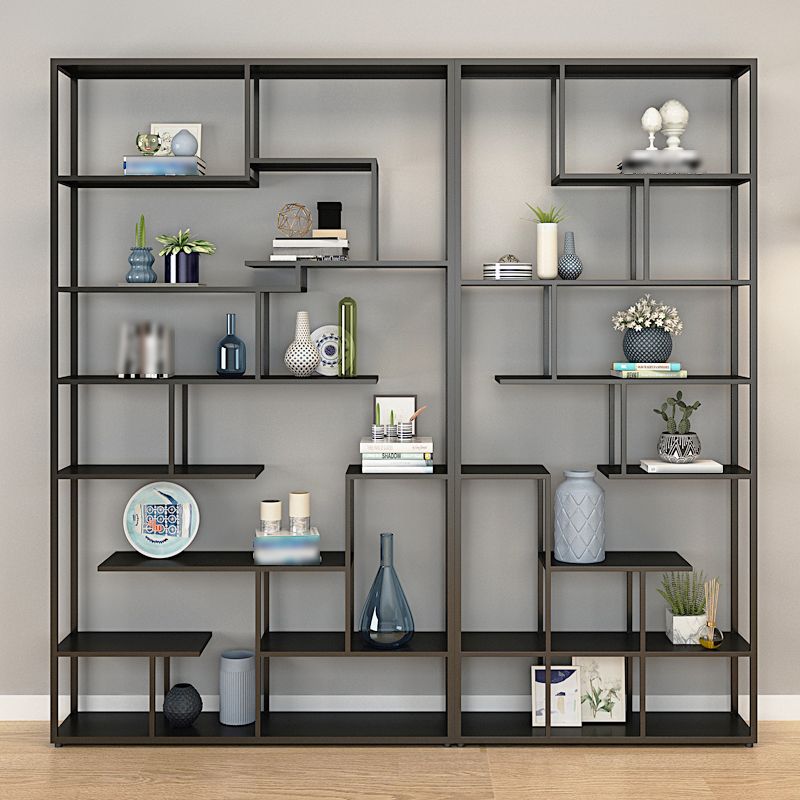 81 "H Bookcase Open Back in stile Glam per lo studio Home Office
