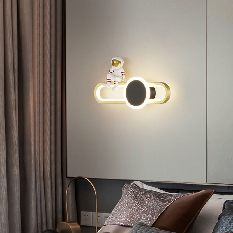 Nordic Metallic Wall Light Creative LED Wall Light Sconce for Kids' Room
