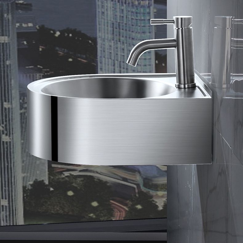 Modern Vessel Bathroom Sink Metal U-Shaped Wall Mount Bathroom Sink(Not Including Faucet)