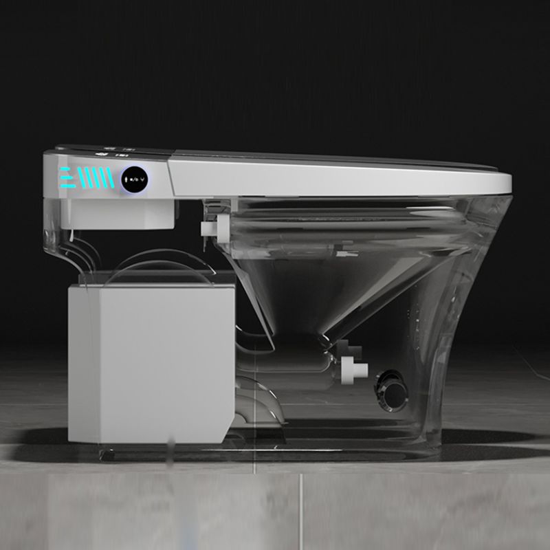 Contemporary Floor Mount Toilet Heated Seat Included Urine Toilet for Bathroom