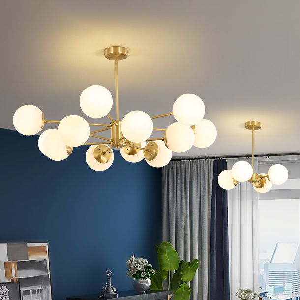 Verre en cuivre suspension des lampes suspendues contemporaines pour le salon