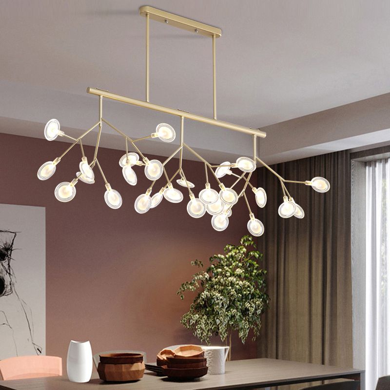 Modern Firefly Island Lighting Metal Multiple-Light Island Pendant Lights
