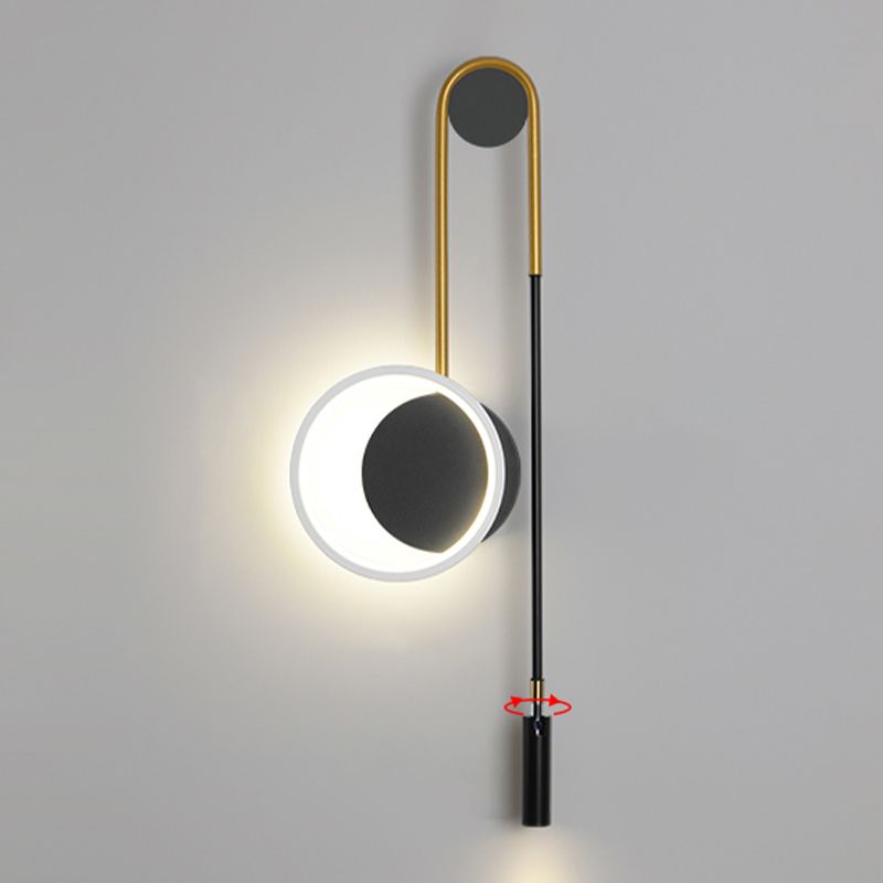 Round Shape Wall Lights Modern Style Metal 2-Light Wall Mount Lights