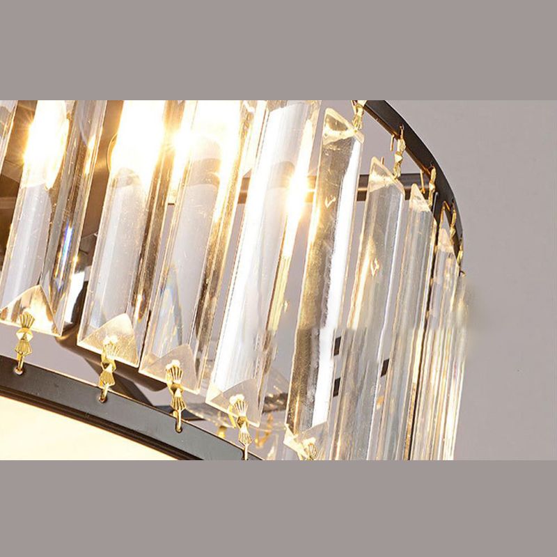 Lámpara de techo de montaje empotrado de cristal, lámpara de techo de montaje empotrado minimalista redonda