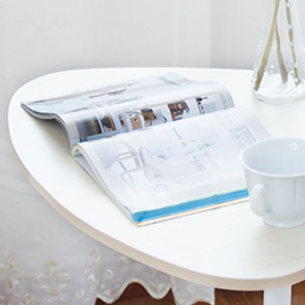 Contemporary Geometric Side End Table Metal Pedestal End Table