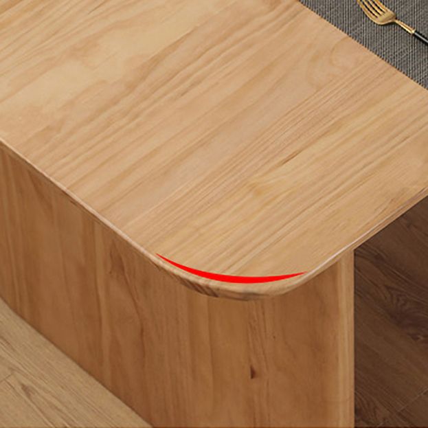 Modern 1/2/5/7 Pieces Rectangle Dining Set Pine Wood Dining Table with Chairs