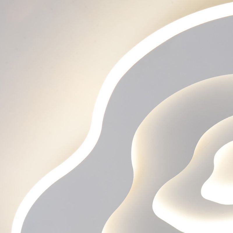 Modern Style Geometry Ceiling Lights Metal Ceiling Lamps for Bedroom in White