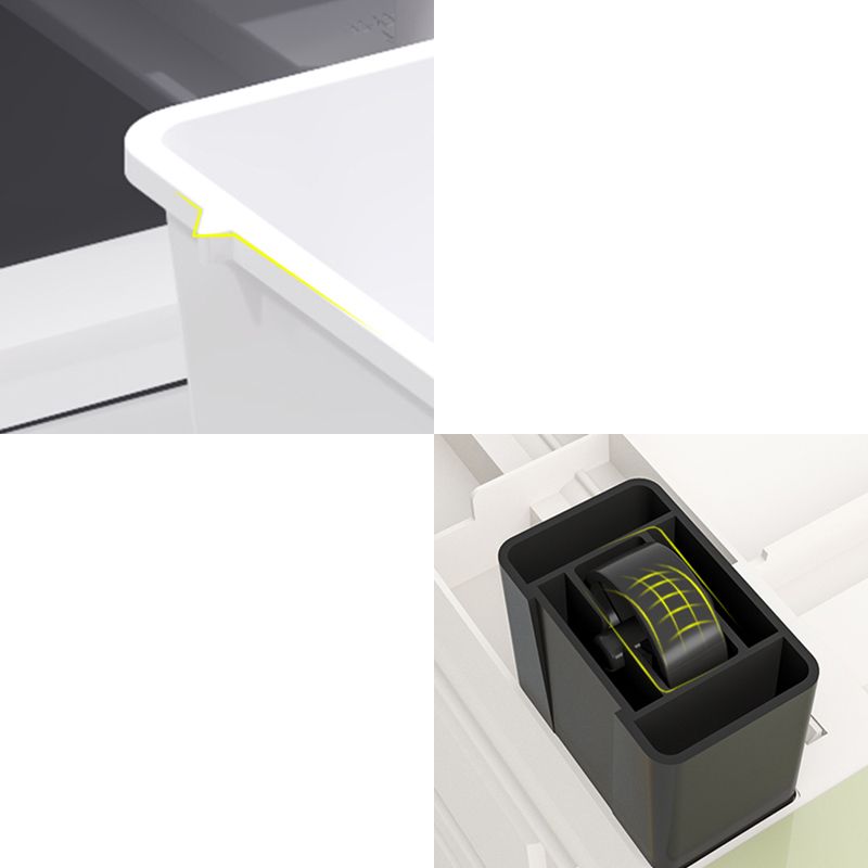 Contemporary Plastic Storage Cabinet for Bedroom Grey Cabinet with Drawers