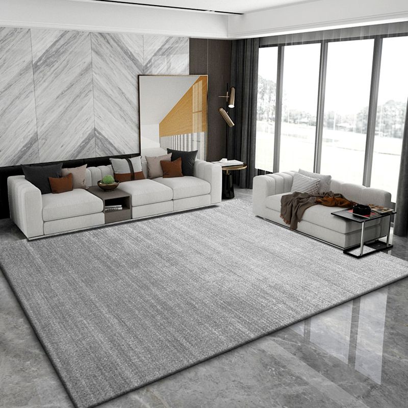 Grey Modern Area Carpet Geometric Pattern Polyester Area Rug Stain Resistant Area Rug for Home Decor