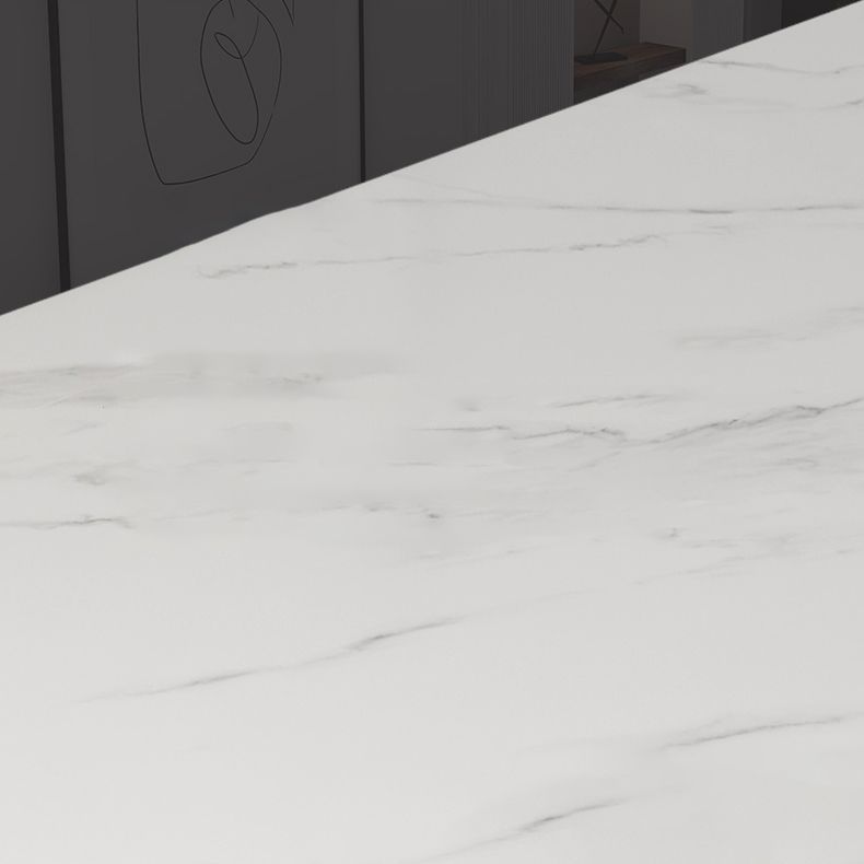 Modern 1/2/5 Pieces Dining Set Rectangle Stone Dining Table for Dining Room Kitchen