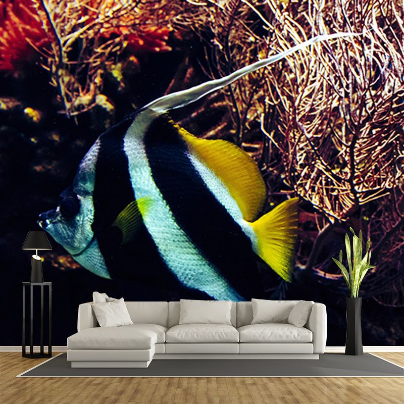 Mysterious Seabed Wall Mural Modern Style Mildew Resistant for Decoration