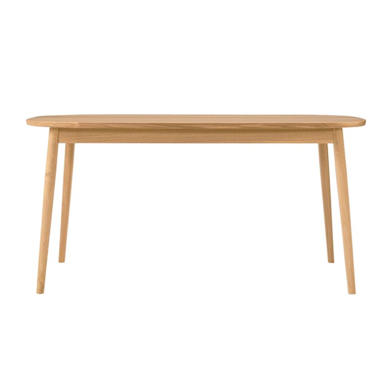 Simplicity Kitchen Solid Wood Dining Table Oval Shape Dining Table with 4 Legs Base