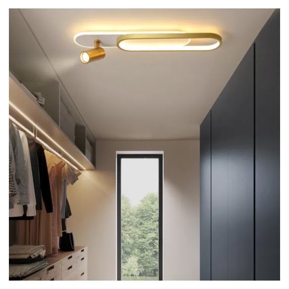 Acrilic Oval LED SEMI FLUST MAUT IN MODERNO LIGUATO DI METALE METALE CONCIDO PER CORRIDORE