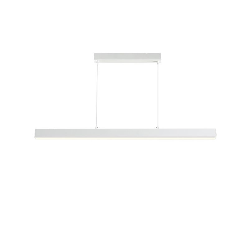 Modern Metal Pendant Light Rectangle Shape Island Light with Acrylic Shade for Living Room