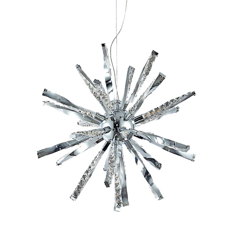 Sputnik Chandelier Pendant Light Nordic Crystal LED Chrome Hanging Pendant Lamp for Living Room