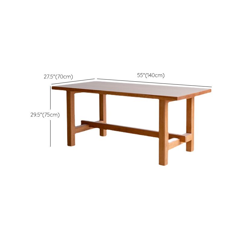 Rectangle Trestle Dining Table Modern Wood Table for Dining Room