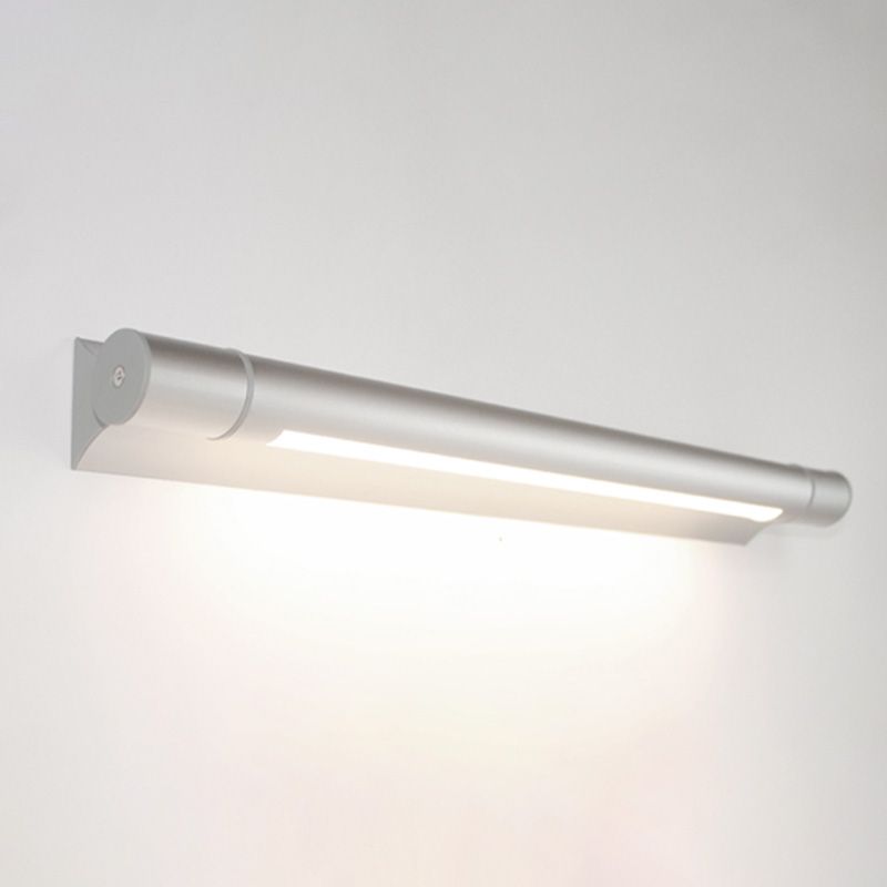 Modern Straight Mirror Light Waterproof Aluminum 1 Light Wall Sconce for Bathroom