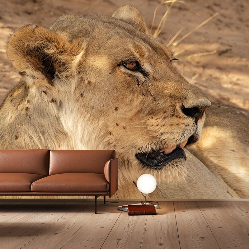 Wild Animals Guest Room Wall Covering Water Resistant Mural, Personalized Size Available