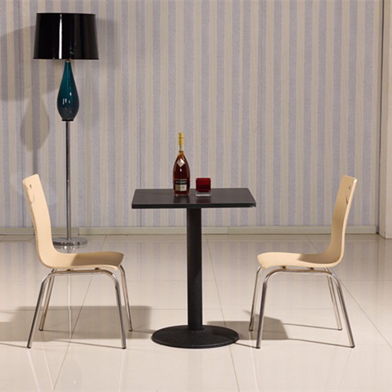 Contemporary Outdoor Chair Wood and Metal Patio Dining Chair
