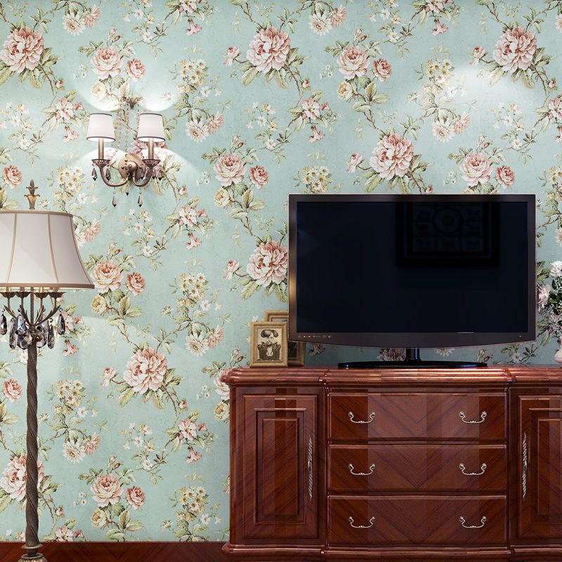 Big Peony Blossom Wallpaper Roll for Bedroom Flower Print Wall Decor, 33' x 20.5"