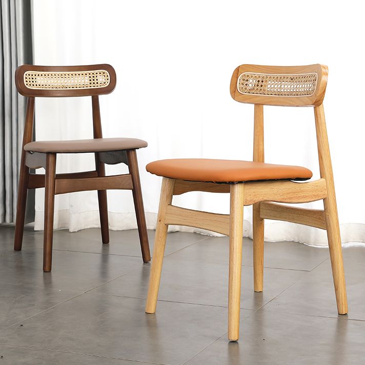 Silla lateral de madera tradicional para comedor, cocina, silla con respaldo abierto