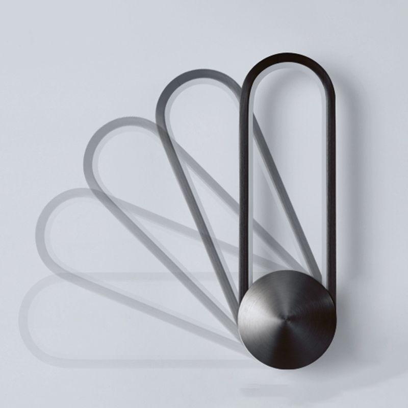 Accesorios de iluminación ovalos de pared ovalados modernos rotativos con luces de apliques de metal con sombra de gel de sílice