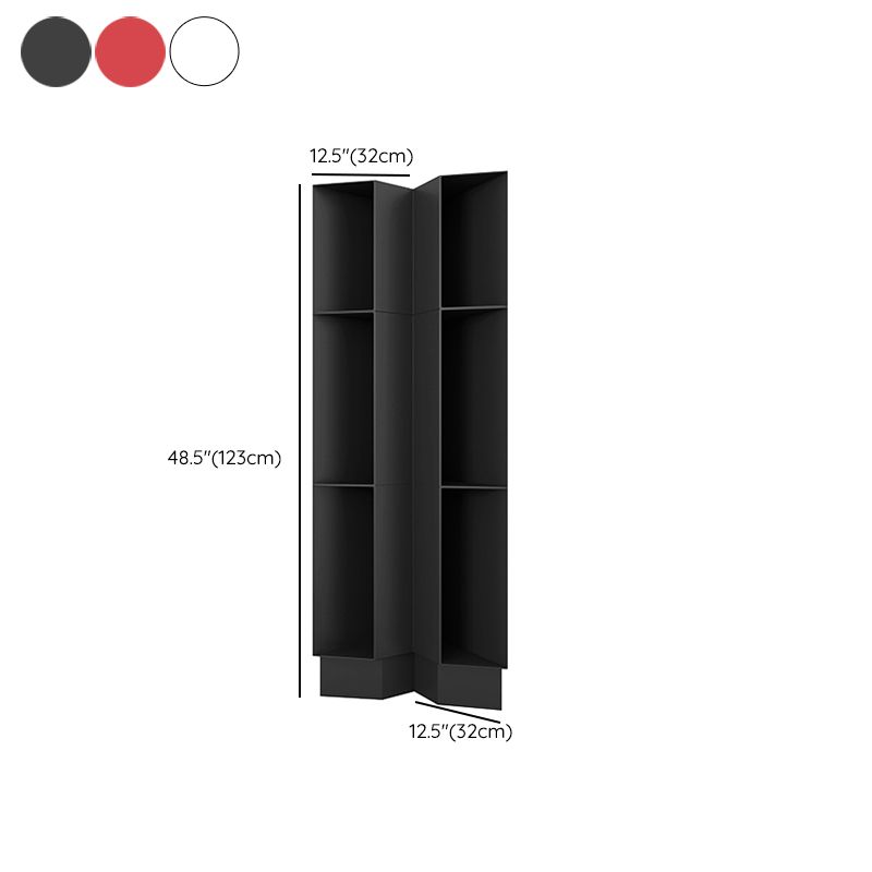 Urban Metal Bookshelf Closed Back Vertical Bookcase for Living Room