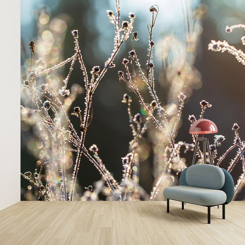 Plants Stain Resistant Mural Photography Washable Wallpaper Sitting Room Wall Mural