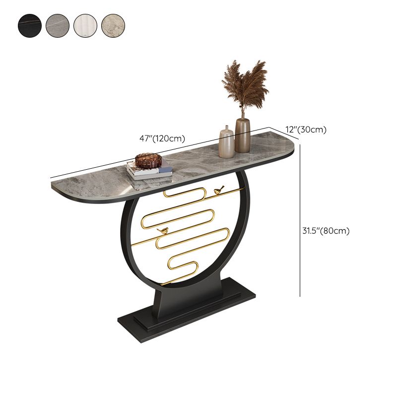 31.5" Tall Stone Console Table Modern Stain Resistant End Table for Hall