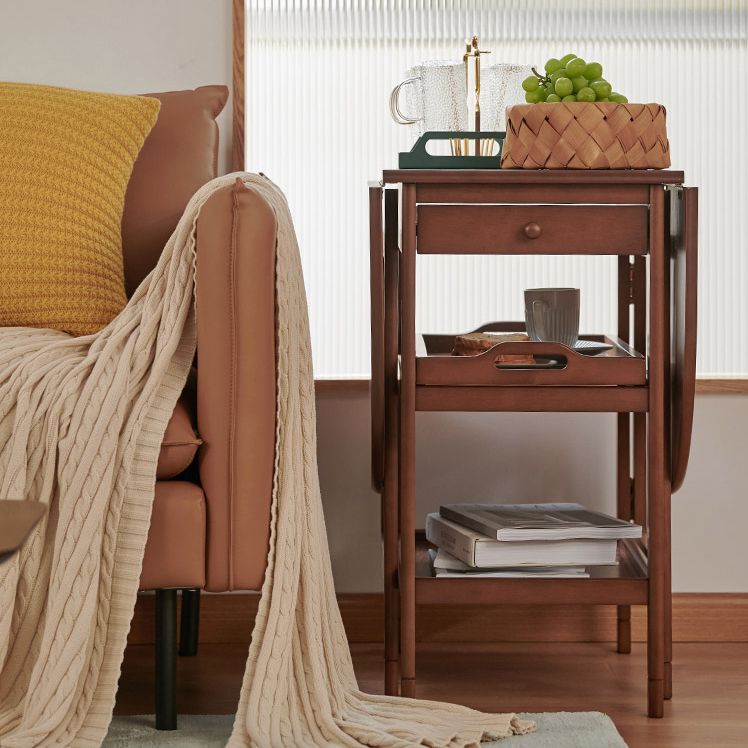 Mid-Century Dining Site Table Solid Wood Folding Dining Table,51.6"L x 23.6"W x 29.5"H